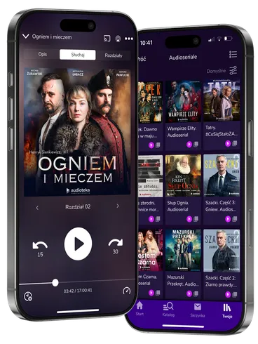Prezentacja aplikacji Audioteka na telefonie